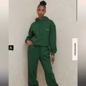 House of CB Halo Green Oversized Hoodie